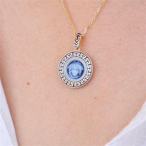 14k gold versace pendant